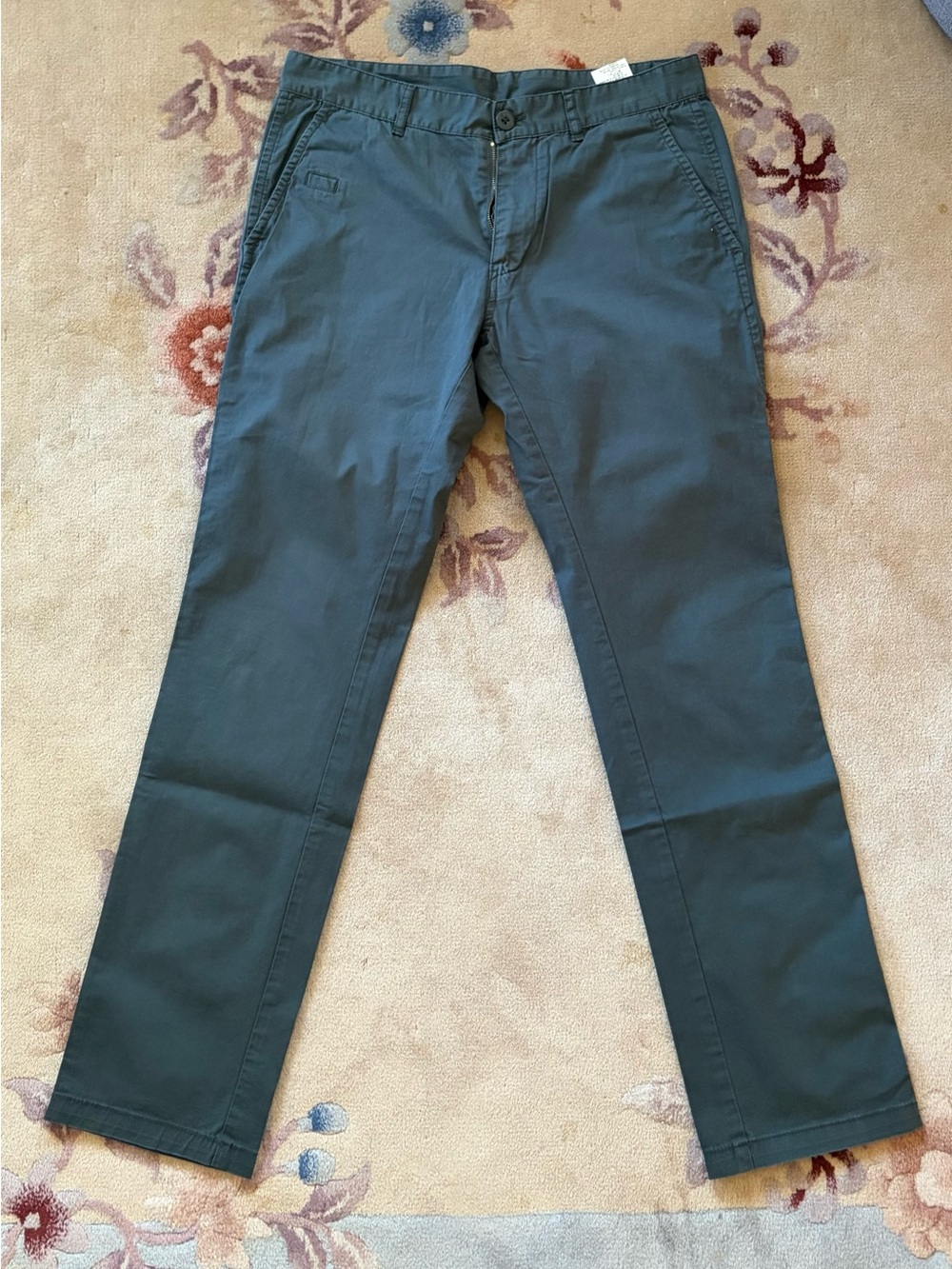 Mauro Grifoni Dark Green Pants Stretch Cotton Size 30 Made In Italy